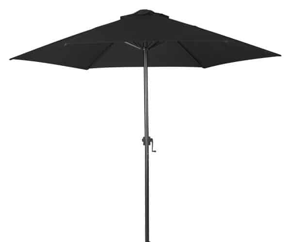 Buresø Parasol med hejs - Ø2,5m Sort