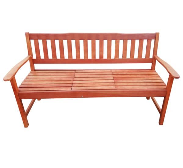 3-Personers Havebænk I Eukalyptus Med Indbygget Bord.