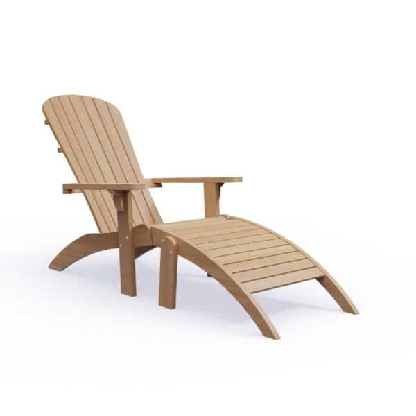 Classic Adirondack stol i silver teak til haven og terrassen