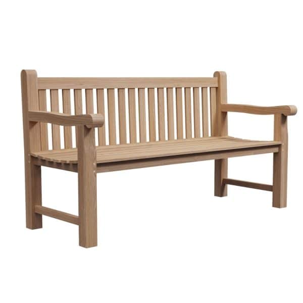 Balmoral havebænk i silver teak - Flere størrelser