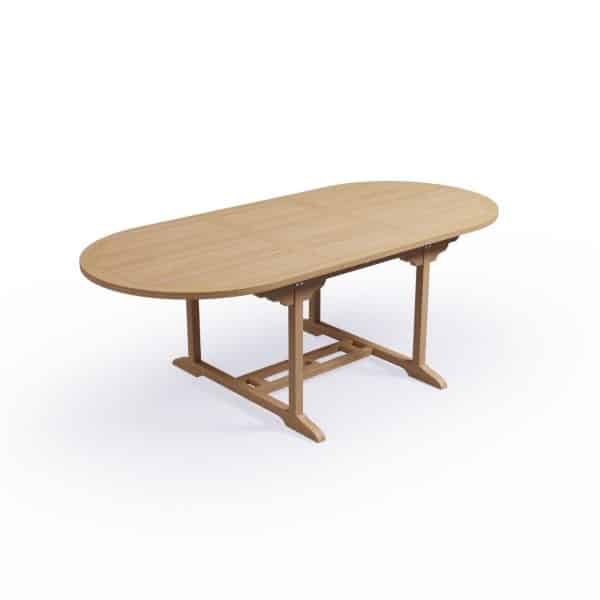 Ovalt Havebord I Silver Teak – 100×170/230xH74cm