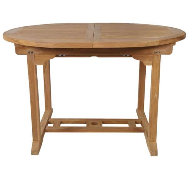 Ovalt Havebord I Silver Teak – 100×120/180xH74cm