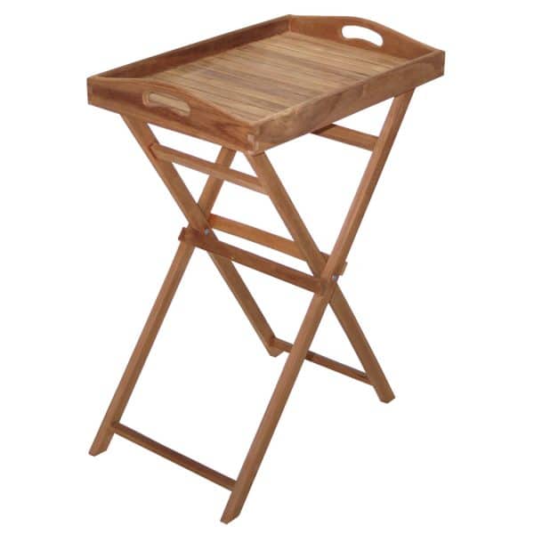 Teak Bakkebord - Med Aftagelig Bakke