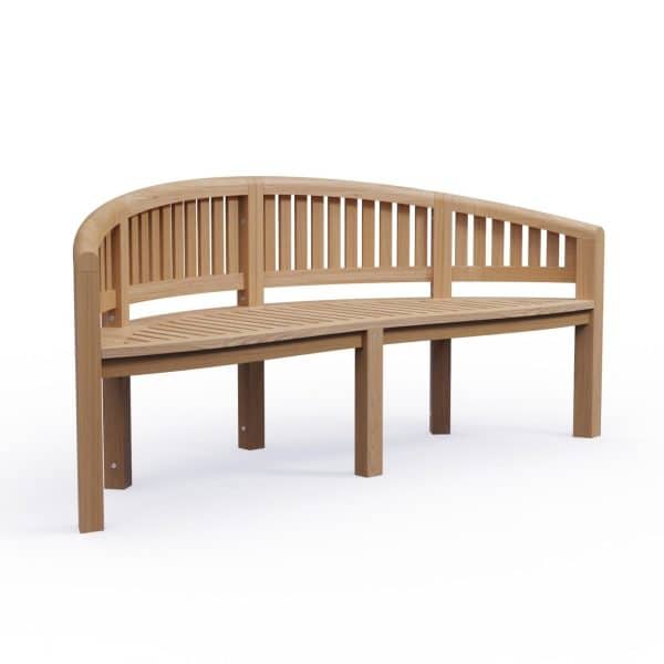 Bananbænk i Silver Teak - 4 personers