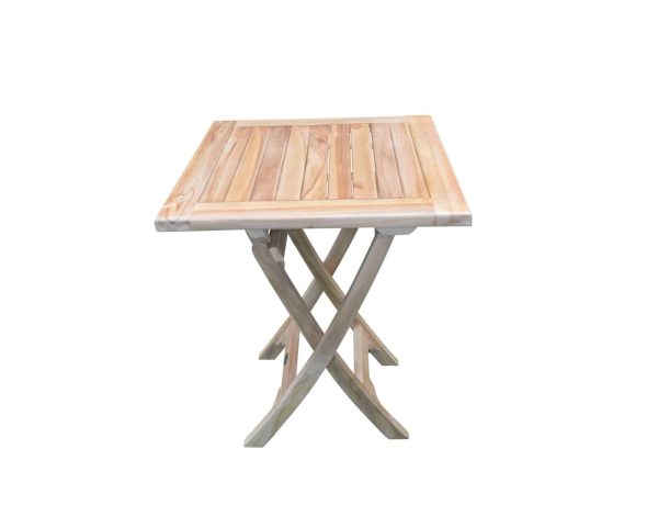 Sapsi Firkantet Foldebord I Luksus Teak - 70x70