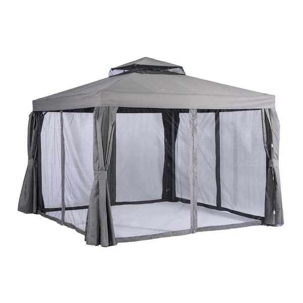 Porto Havepavillon 3x3m Med Sider Og Myggenet