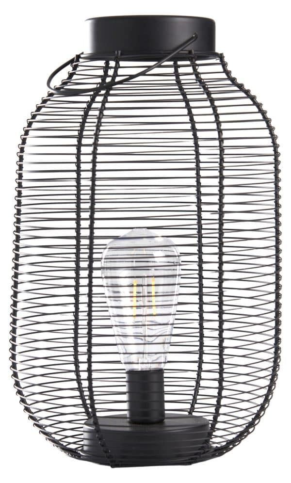 Udendørslampe Sort Ø21xH35cm til batteri