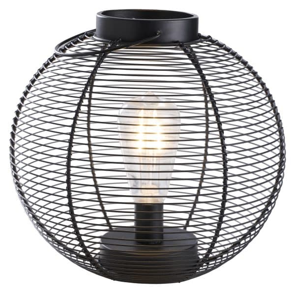 Udendørslampe Sort Ø28xH26cm til batteri