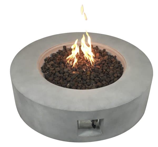 Havebord med gasvarmer – moderne bålfad og terrassebord i ét - Ø106cm.