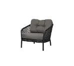 Ocean Large Loungestol - Mørkegrå - Cane-line Soft Rope