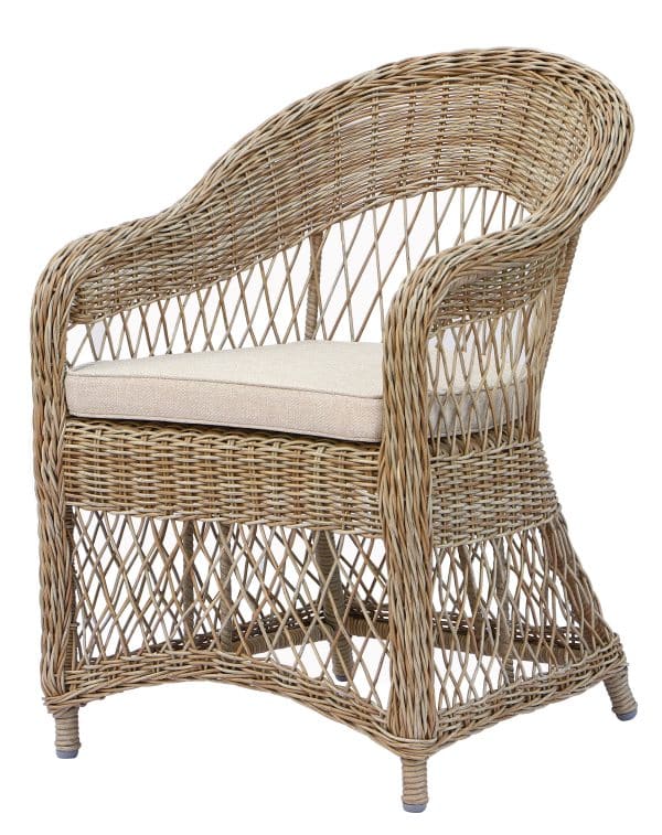 Leona Spisebordsstol I Polyrattan Inkl. Hynde