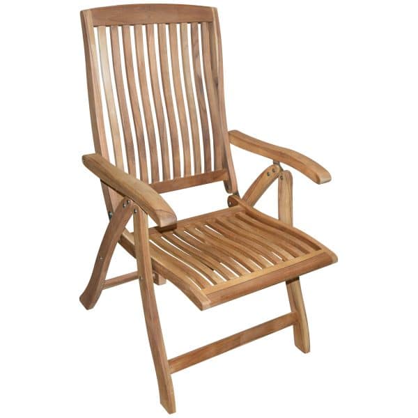 Chelsea positions stol med armlæn - Luksus teak