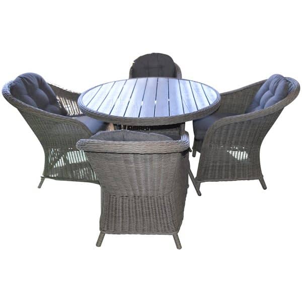 Sofia Havesæt med lounge stole og et rundt bord – stilrent design til din terrasse - Flere varianter