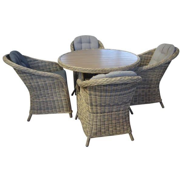 Cornelia Havesæt med lounge stole og et rundt bord – stilrent design til din terrasse - Flere varianter