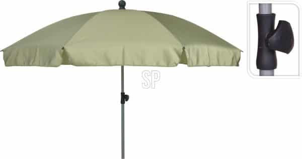 Strandparasol Ambiance - Ø200cm - Ensfarvet - Flere Farver