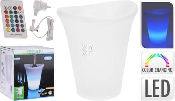 Progarden Vinkøler 12 LED H28cm Genopladelig - Kan skifte farve