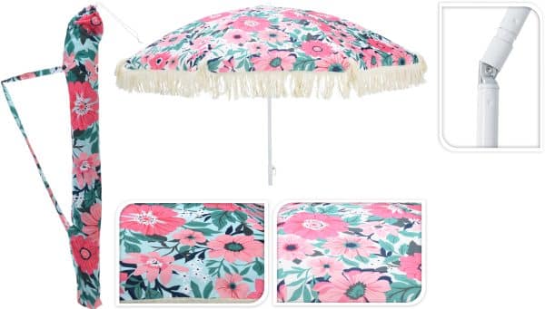 Strandparasol Blomstrede Probeach - Ø180cm