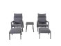 item 25915 5Pcs Steel Reclining Chat Set
