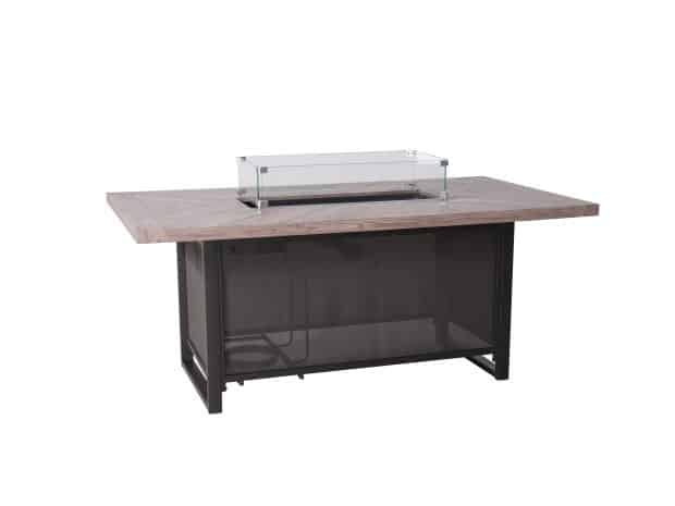 item 25916,Steel Gas Firepit Dining Table (1) item 25916,Steel Gas Firepit Dining Table (1)