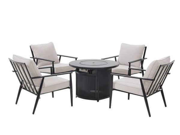 item 25917,Steel Gas Firepit Dining Table & Chair